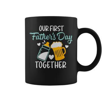 Dad And Son Our First Fathers Day Together 2023 Baby Coffee Mug - Monsterry DE