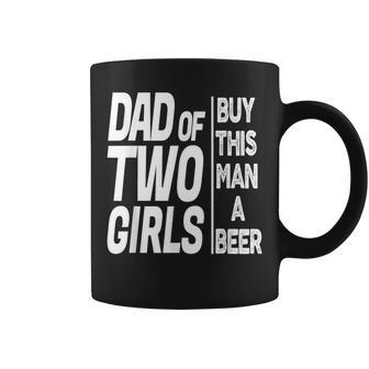 Daddy Dad Of Two Girls Father's Day From Daughter Coffee Mug - Monsterry CA