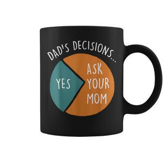 Dad’S Decisions Ask Your Mom Vintage Fathers Day Mens Coffee Mug - Thegiftio UK