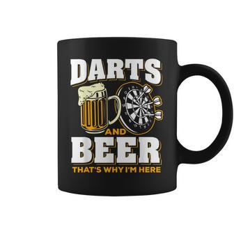 Dart And Beer Lover Graphic Darts Player Coffee Mug - Thegiftio UK