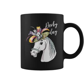 Derby Day 2024 Fascinator Hat Horse Racing Lover Coffee Mug | Mazezy