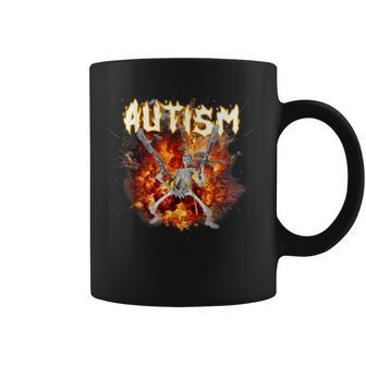 Autism Skeleton Meme Probably Autistic Coffee Mug - Seseable
