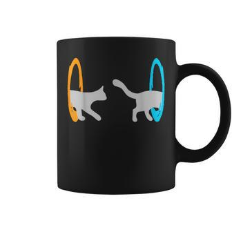 Dimensional Portal Cat Nerd Geek Coffee Mug | Mazezy