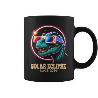 Dinosaur T Rex Total Solar Eclipse April 8 2024 Coffee Mug - Monsterry AU