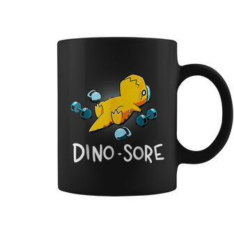 Dinosaur Workout Gym Fitness Lifting Cute Dino Sore Coffee Mug - Seseable