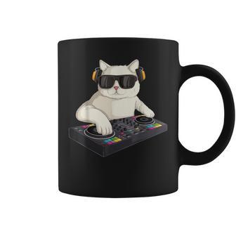 Dj Cat Techno Music Festival Lover Musician Women Coffee Mug - Monsterry AU