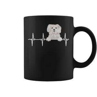 Dog Heartbeat For Maltese Lovers Coffee Mug | Mazezy