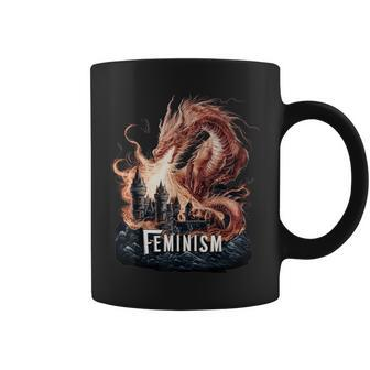 Dragon Fantasy Feminism Coffee Mug - Monsterry CA