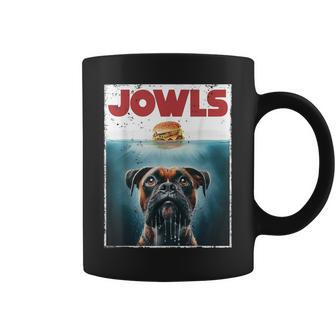 Drooling Boxer Jowls Fawn Dog Mom Dog Dad Burger Coffee Mug - Seseable