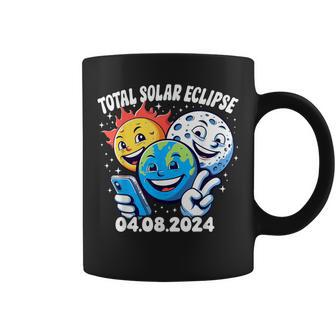 Earth Moon Sun Total Solar Eclipse April 8 2024 Coffee Mug | Mazezy