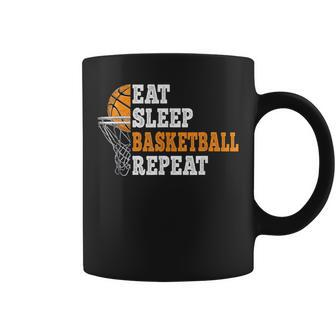 Eat Sleep Basketball Repeat Basketball Player Coffee Mug - Seseable
