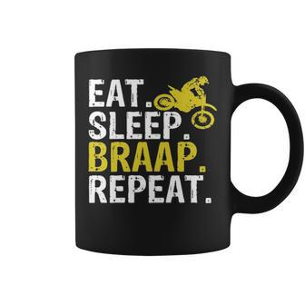 Eat Sleep Braap Repeat Braap Dirt Bike Coffee Mug | Mazezy