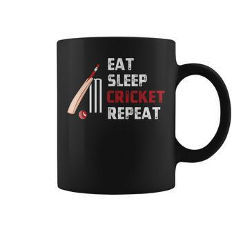 Eat Sleep Cricket Repeat For The Cricket Player Coffee Mug - Thegiftio UK