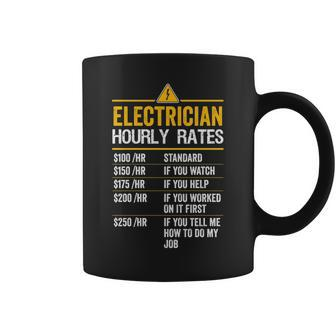 Electrician Hourly Rates Lineman For Electricians Coffee Mug | Mazezy