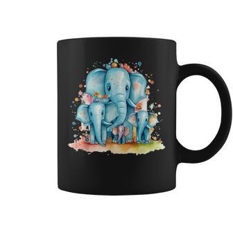 Elephant Family For Cute Elephants And Afrika Lovers Coffee Mug - Seseable