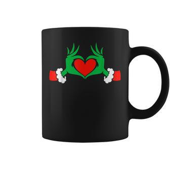 Elf With Cute Heart Hands Style Christmas Costumes Coffee Mug - Seseable