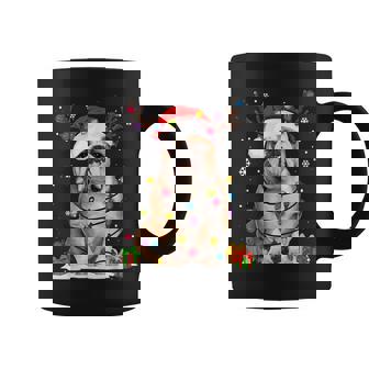 English Bulldog Dog Tree Christmas Lights Xmas Pajama Coffee Mug - Thegiftio