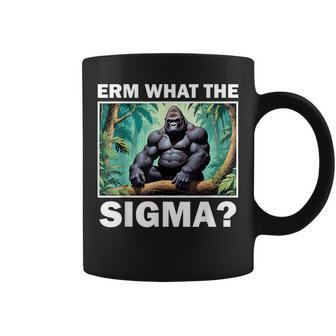 Erm What The Sigma Ironic Meme Brainrot Quote Coffee Mug - Monsterry