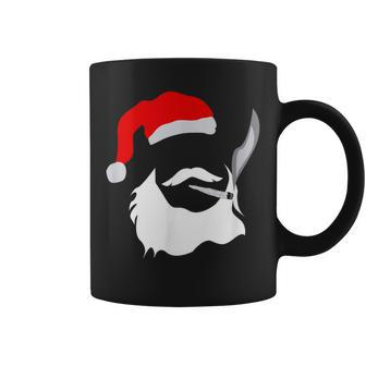 Face Santa Clause Smoking Weed Christmas Marijuana Coffee Mug - Monsterry AU