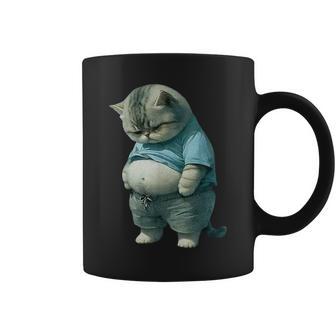 Fat Cat Big Belly Cat Big Cat Cute Coffee Mug - Seseable