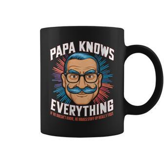 Father's Day Papa Knows Everything Proud Papa Coffee Mug - Thegiftio UK
