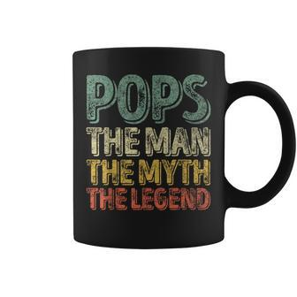 Father's Day Pops The Man The Myth The Legend Coffee Mug - Monsterry
