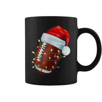 Football Snowman Christmas Tree Pajamas Matching Boys Coffee Mug - Monsterry