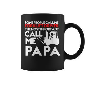 Forklift Driver Operator Humor Father's Day Coffee Mug - Monsterry