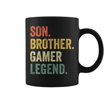 Gaming Son Brother Gamer Legend Video Game Vintage Coffee Mug - Thegiftio UK