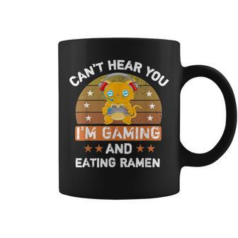 Cat Can't Hear You I'm Gaming And Eating Ramen Coffee Mug | Crazezy UK