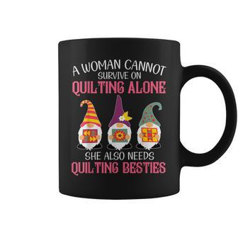 Gnomes Beast A Woman Cannot Survive On Quilting Alone Coffee Mug - Monsterry CA