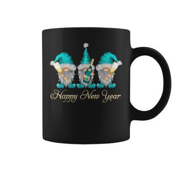 Gnomes Wine Drinking Happy New Year Western Gnomes Coffee Mug - Thegiftio UK