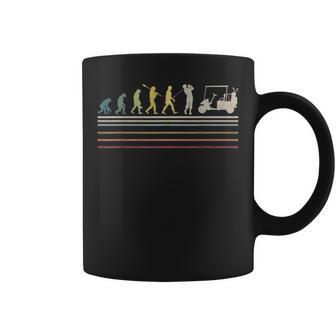 Golf Retro Style Evolution Of Man Golfer Vintage Coffee Mug - Monsterry