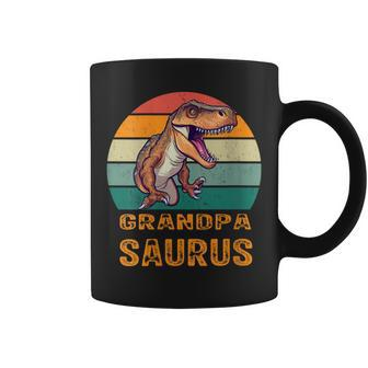 Grandpa Dinosaur T-Rex Grandpasaurus Father's Days Dad Coffee Mug - Seseable