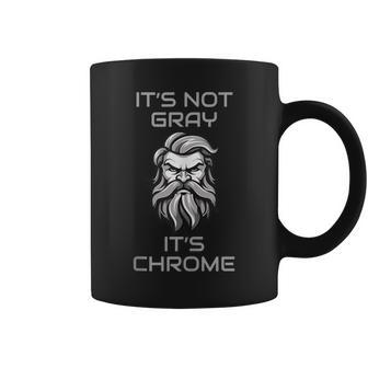 Gray Hair Graying Man Husband Dad Silver Fox Grey Coffee Mug - Monsterry UK