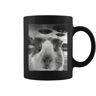 Guinea Pig Selfie With Ufos For Guinea Pig Lover Coffee Mug - Seseable