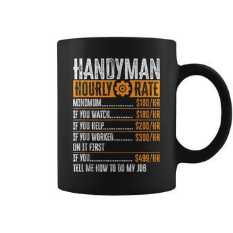 Handyman Hourly Rate Labor Day Father's Day Vintage Coffee Mug - Thegiftio UK