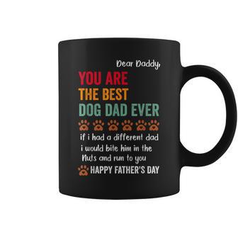 Happy Fathers Day From Dog Treats To Dad Quote Coffee Mug - Monsterry CA