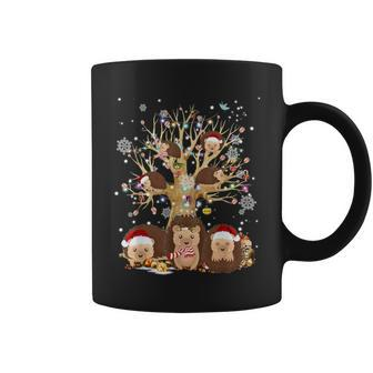 Hedgehogs Santa Hat Christmas Tree Ornament Decor Coffee Mug - Monsterry CA