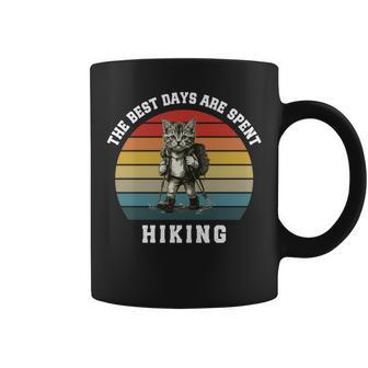 Hiker Cat Quote Vintage Hiking Lovers' Idea Coffee Mug - Monsterry