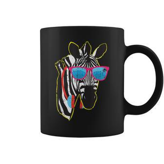 Hip Zebra Wearing Red Sunglasses Coffee Mug - Monsterry CA