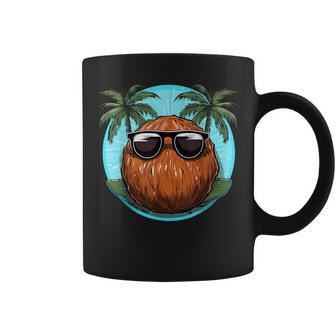 Holiday Coconut With Sunglasses For Coco Fruits Fans Coffee Mug - Monsterry UK