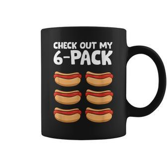 Hotdog Lover Check Out My 6 Pack Hot Dog Coffee Mug - Monsterry