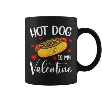 Hotdog Is My Valentine Cute Valentine's Day Coffee Mug | Crazezy DE