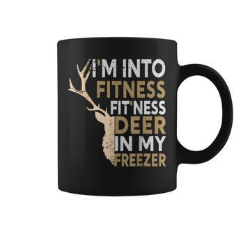 Hunter Dad I'm Into Fitness Deer Freezer Hunting Coffee Mug | Seseable CA