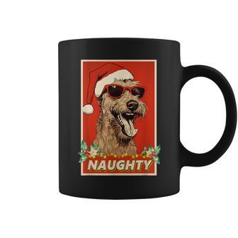 Irish Terrier Christmas Naughty Vintage Coffee Mug - Monsterry AU