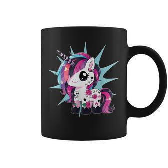 Ironic Cool Unicorn Punk Rock Music Festival Coffee Mug - Seseable