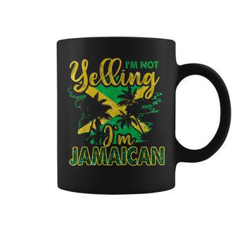 Jamaica Love Rastafarian Reggae Vintage Jamaican Flag Coffee Mug - Monsterry DE
