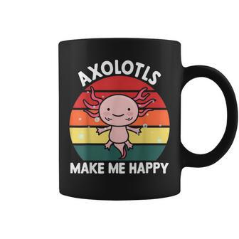 Kawaii Axolotls Make Me Happy Coffee Mug - Thegiftio UK