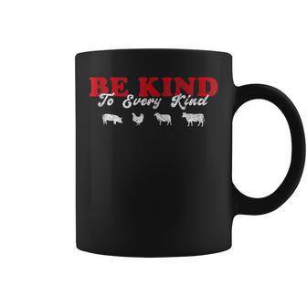 Be Kind To Every Kind Animal Vegan Vegetarian Vintage Coffee Mug - Monsterry DE